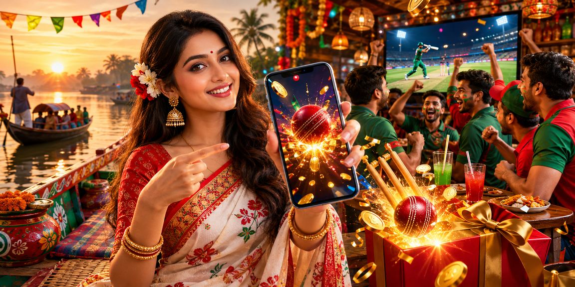বরিশালে পহেলা বৈশাখে ক্রিকেট বেটিং উৎসব উপভোগ করছেন একজন দর্শক